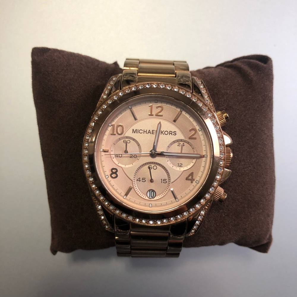 Michael Kors Ritz Rose Gold Tone Watch - Picture 2 of 5